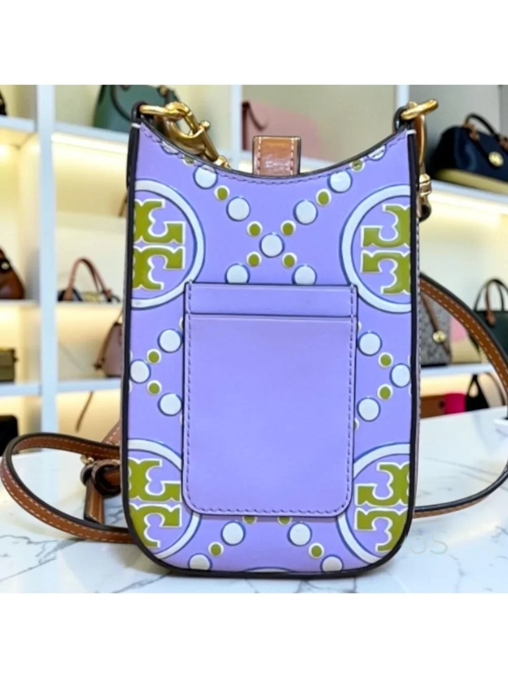 TORY BURCH PURPLE & GREEN EMBOSSED CROSSBODY ✺✺